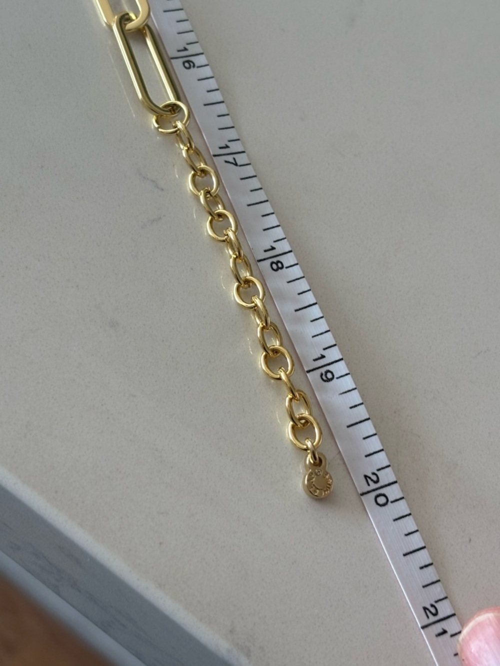 BaubleBar Gold Paperclip Link Chain Necklace - Polished Gold Finish 18-20” - Picture 5 of 7